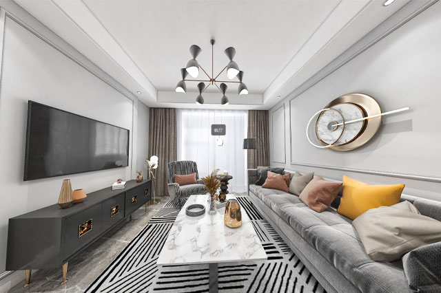 吉翔澜山118方现代风格装修效果图
