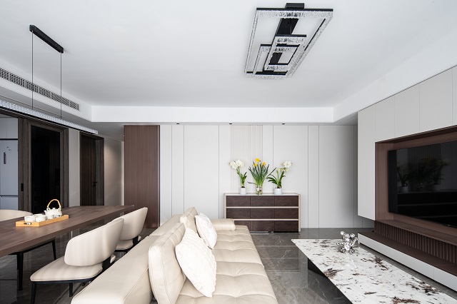 125㎡现代风品质四居，横厅布局，高级配色，全方位打造宜居空间