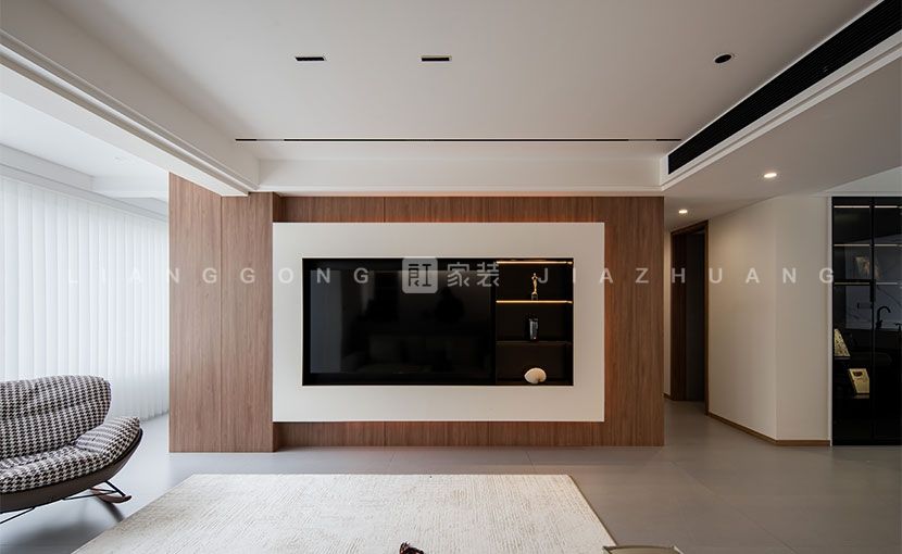 134㎡原木风格客厅装修案例