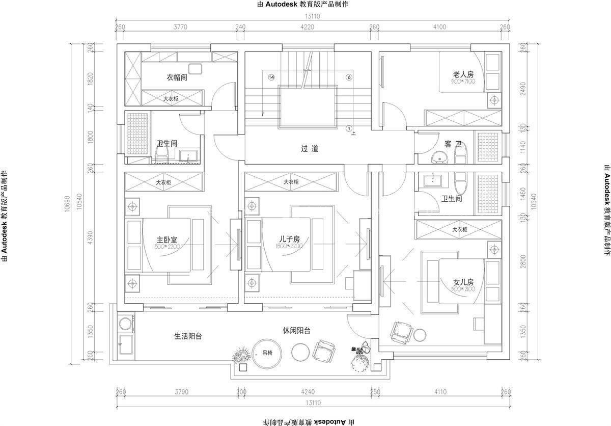 325㎡新中式风户型图装修案例