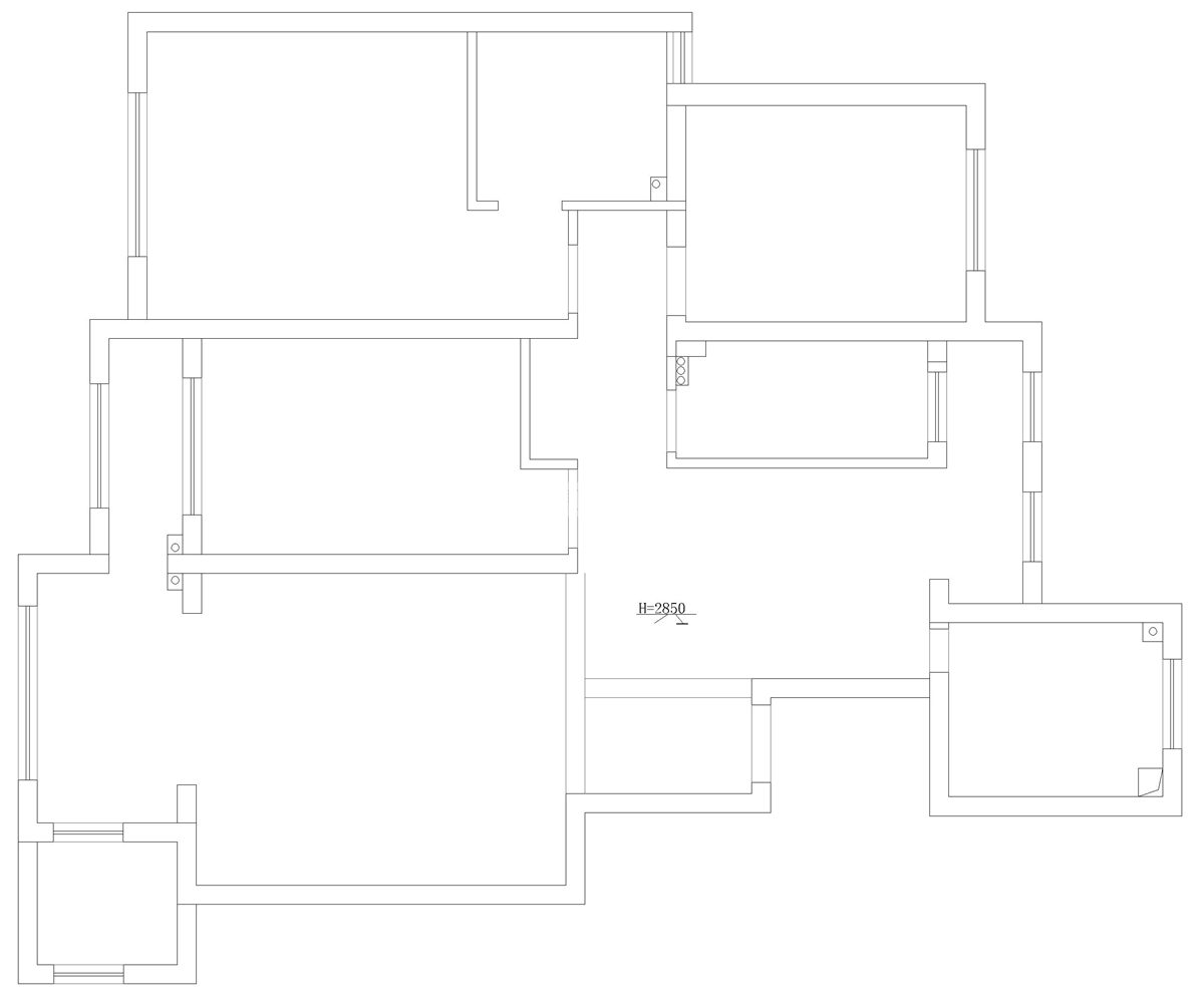128㎡现代风格户型图装修案例