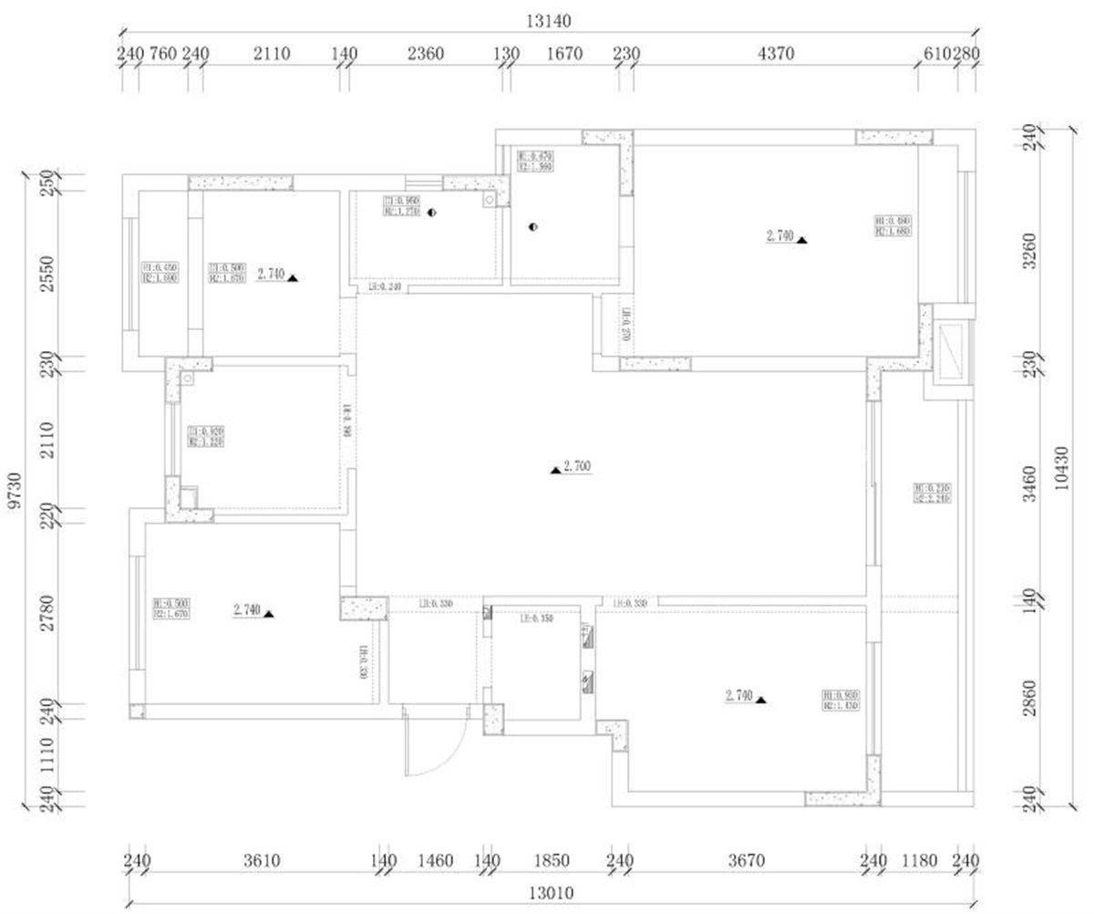 120㎡现代风格户型图装修案例