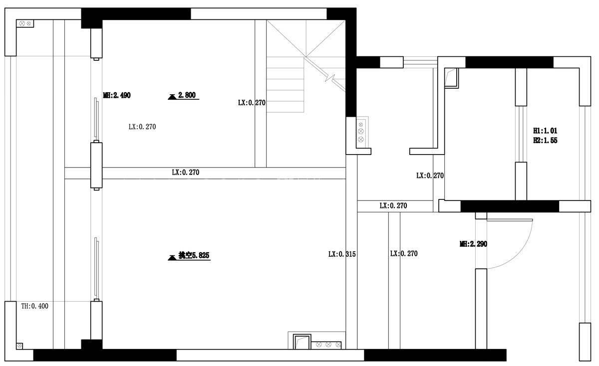 150㎡轻奢风格户型图装修案例
