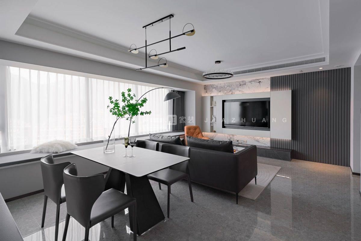 117㎡简约风格客厅装修案例