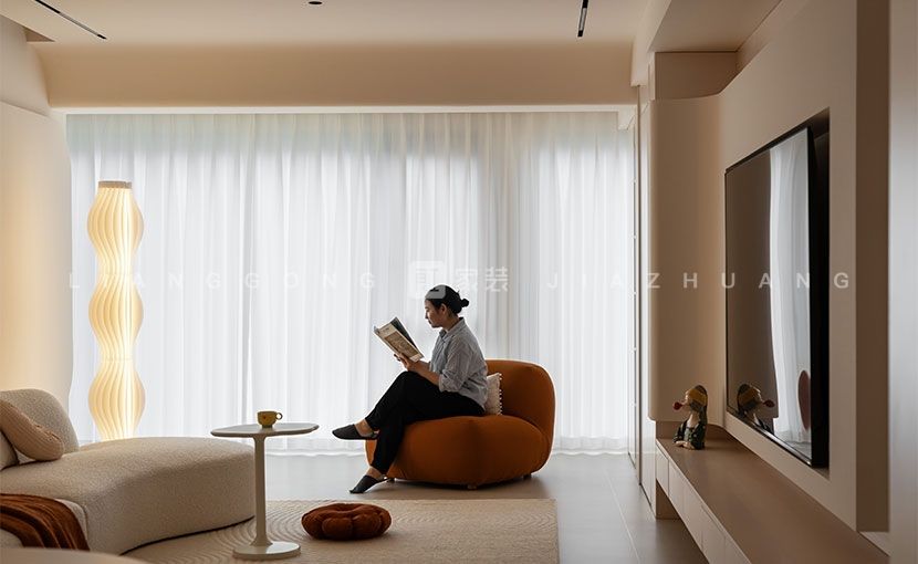 138㎡奶油风格客厅装修案例
