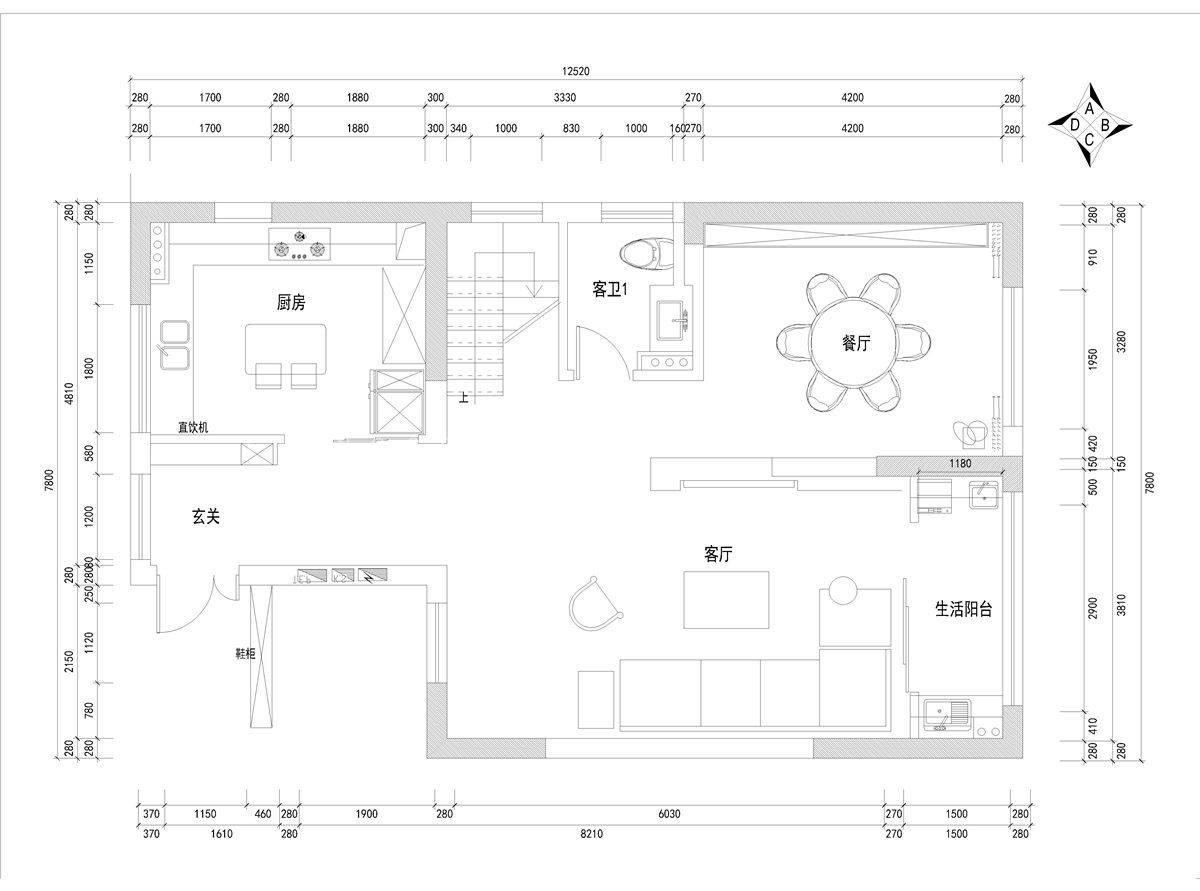 180㎡现代风格户型图装修案例