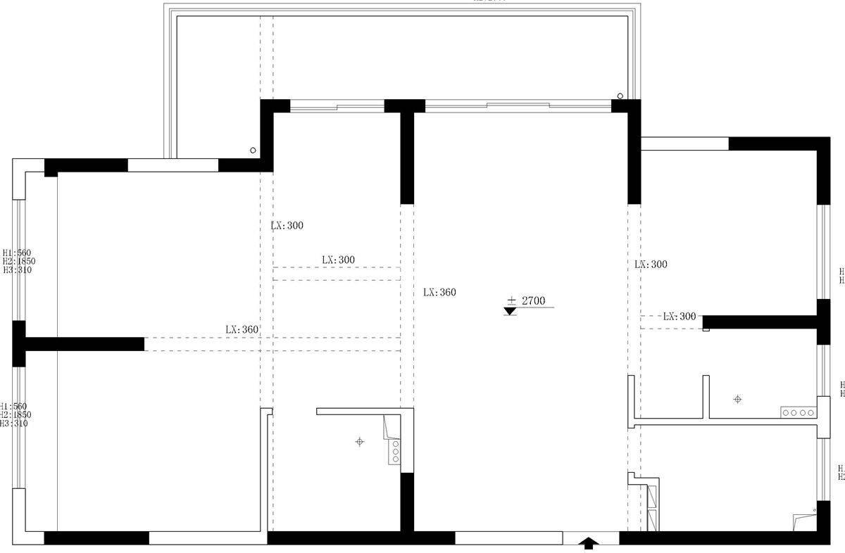126㎡简约风格户型图装修案例