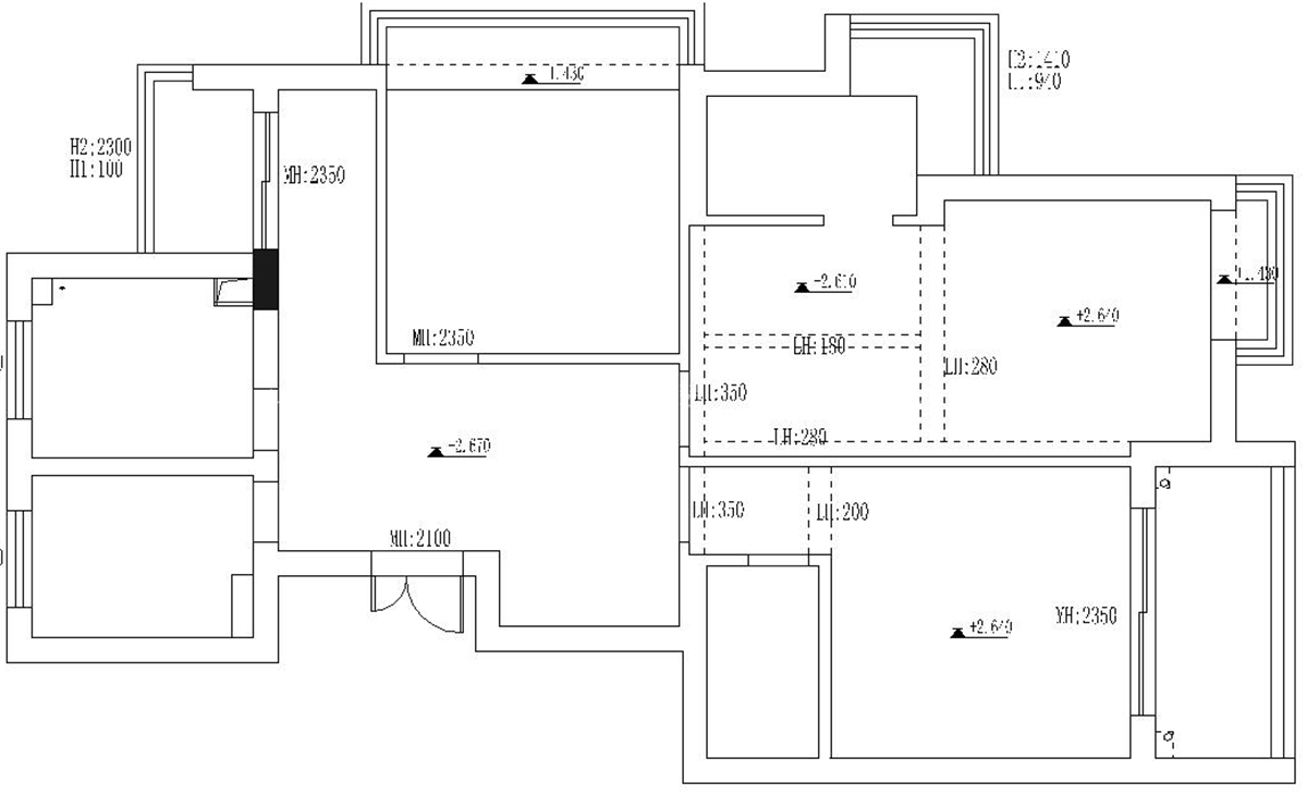 94㎡现代风格户型图装修案例