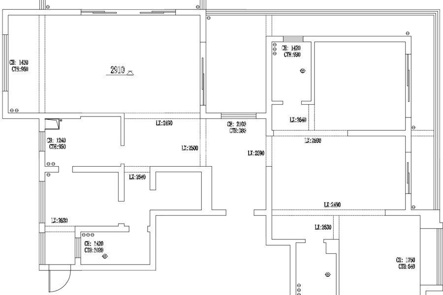 186㎡现代风格户型图装修案例