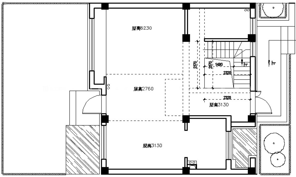 348㎡意式风格户型图装修案例