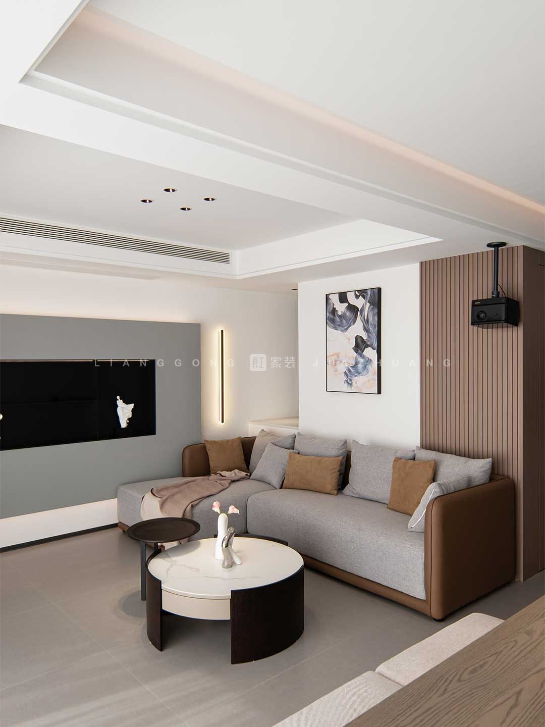 84㎡现代风格客厅装修案例
