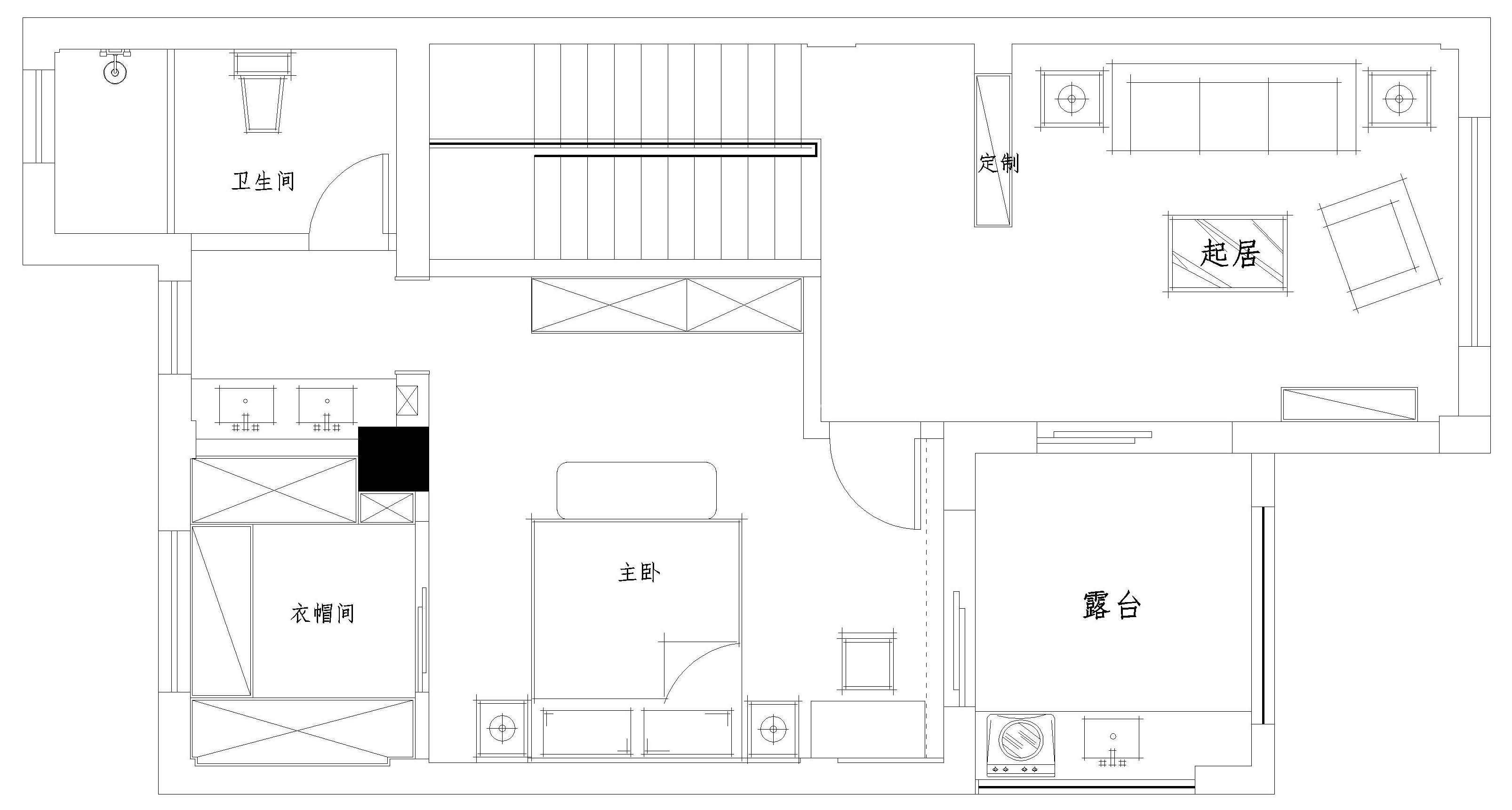 450㎡美式风格户型图装修案例
