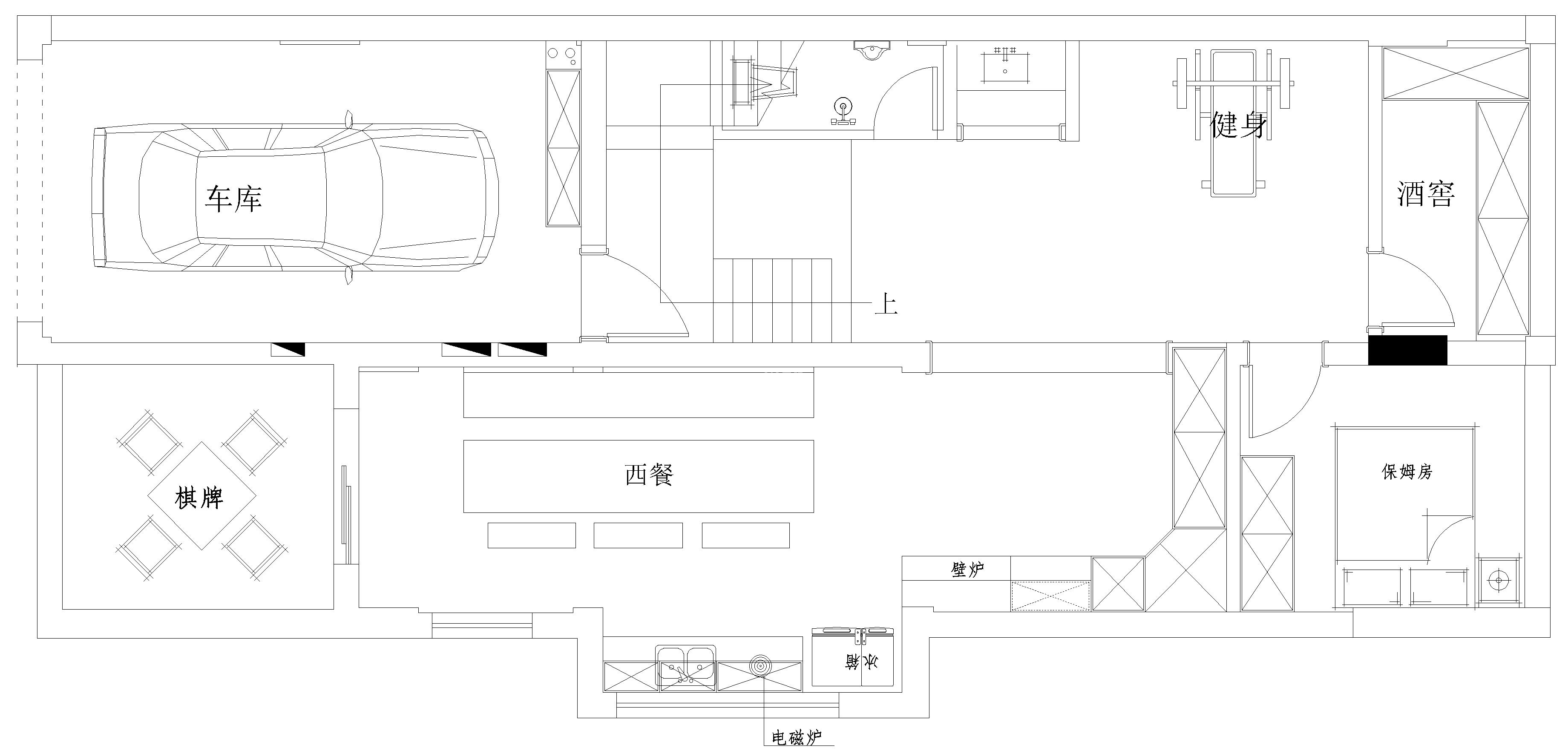 450㎡美式风格户型图装修案例