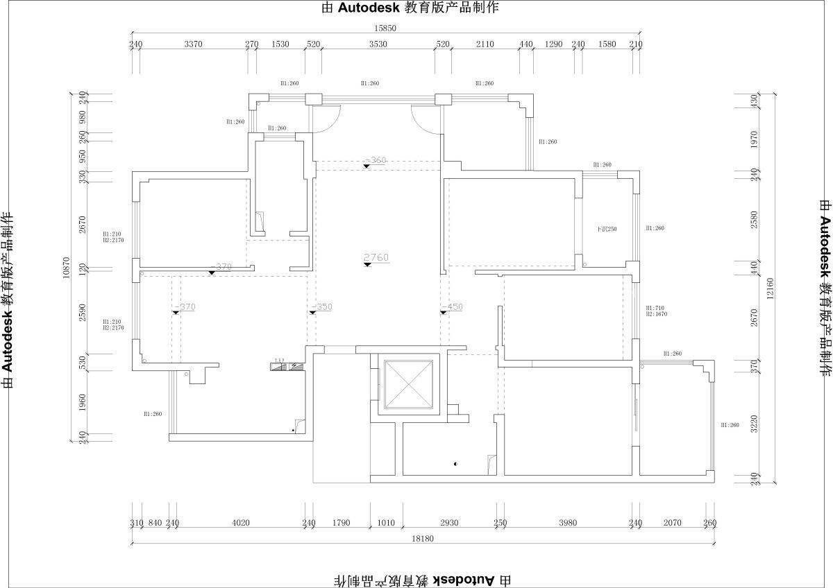 146㎡现代风格户型图装修案例