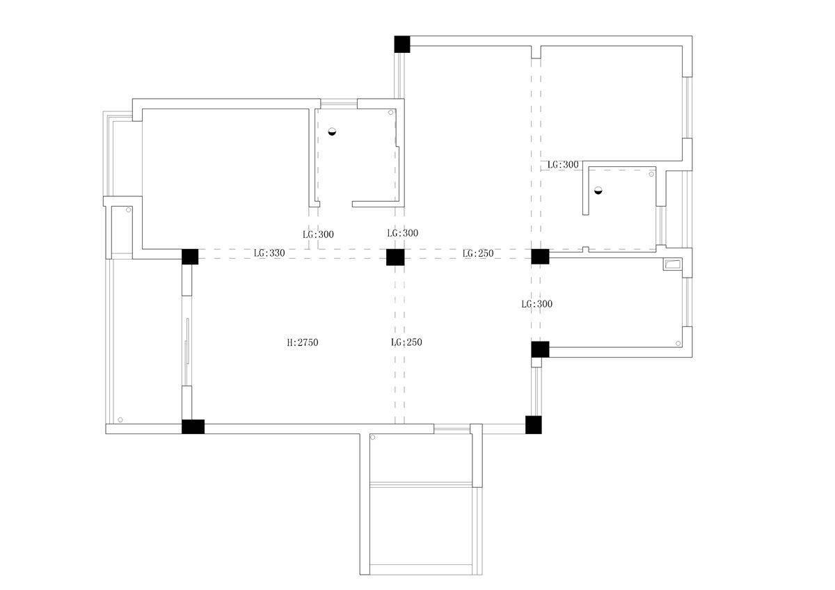 115㎡新中式风户型图装修案例