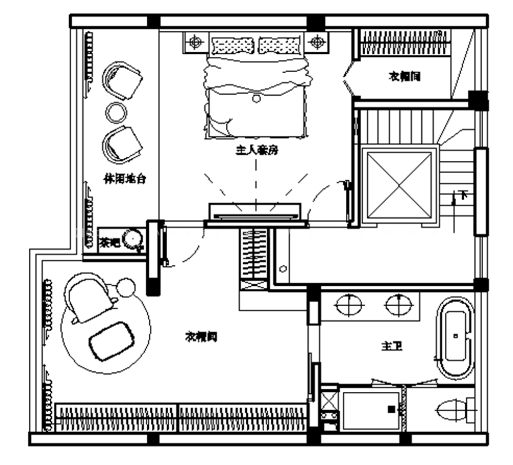 348㎡意式风格户型图装修案例