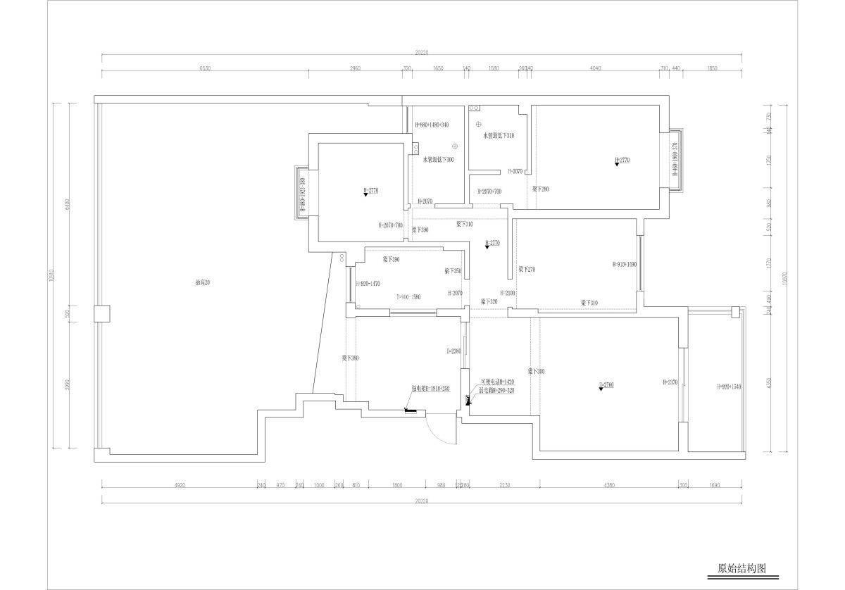 126㎡现代风格户型图装修案例