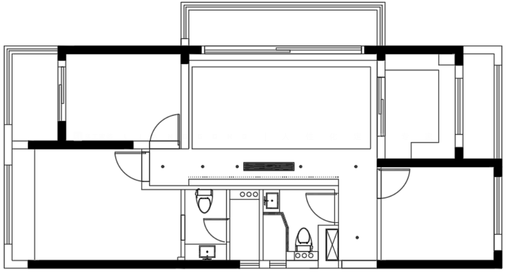 115㎡法式风格户型图装修案例
