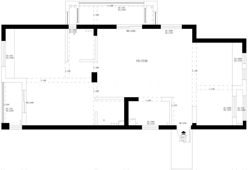 130㎡现代风格户型图装修案例