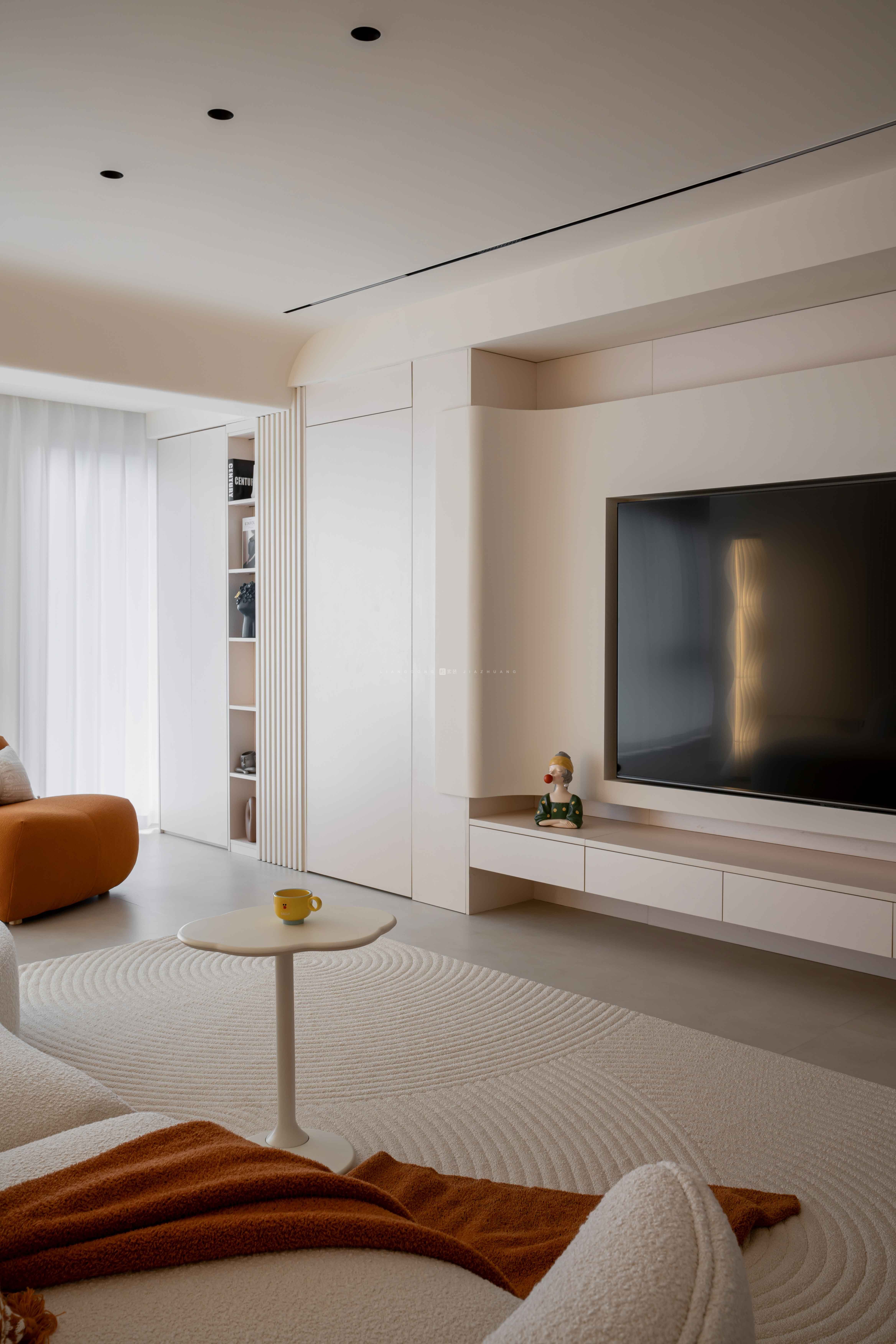 138㎡奶油风格客厅装修案例